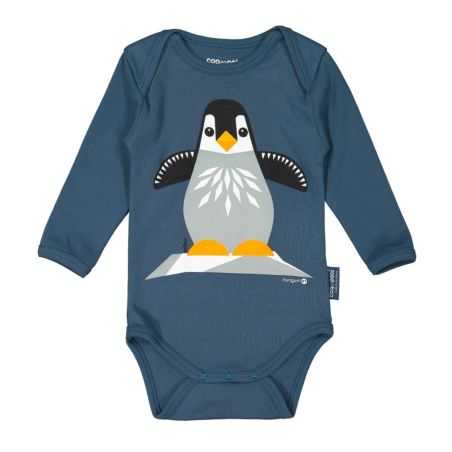 Coffret body manches longues et bavoir "PINGOUIN" - 100% coton bio