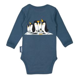 Coffret body manches longues et bavoir "PINGOUIN" - 100% coton bio