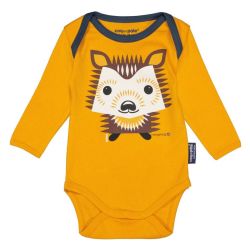 Coffret body manches longues et bavoir "HERISSON" - 100% coton bio