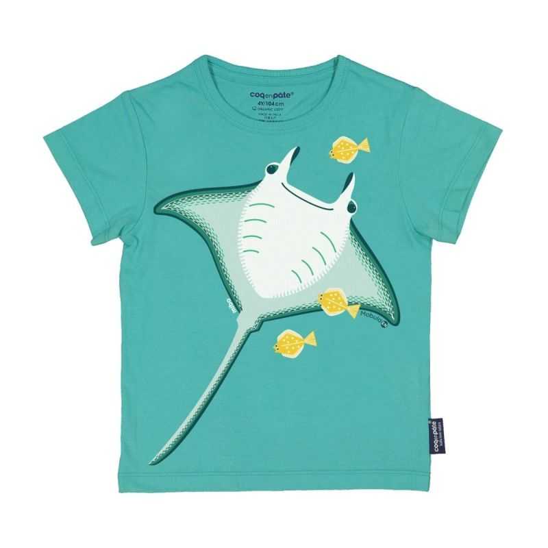 T-shirt manches courtes "RAIE MANTA" - 100% Coton bio