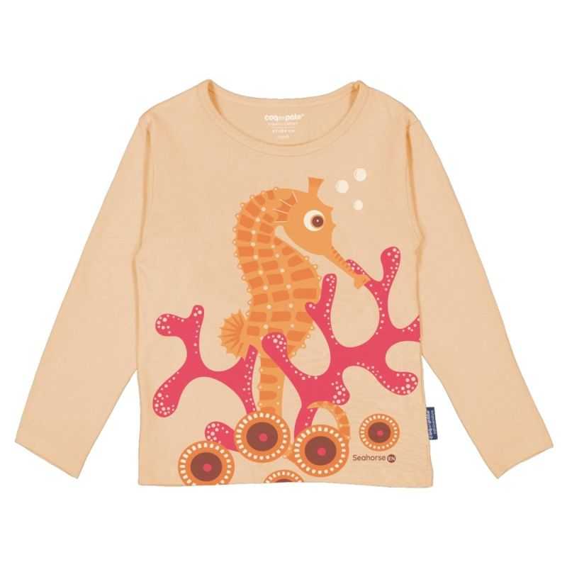 T-shirt manches longues "HIPPOCAMPE" - 100% Coton bio