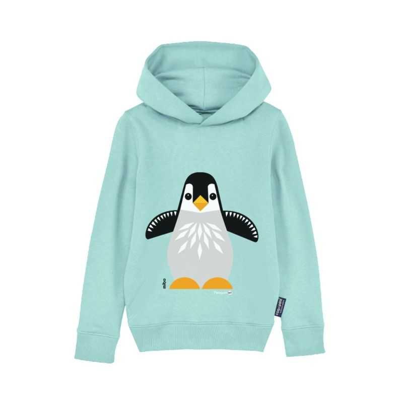 Sweat à capuche "PINGOUIN" - Coton bio