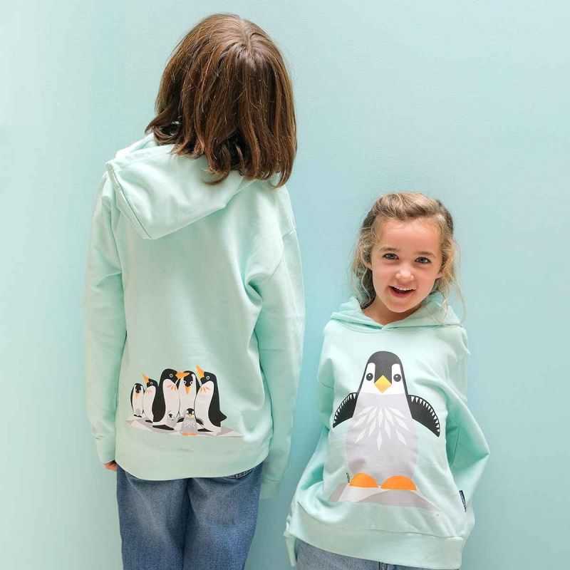 Sweat à capuche "PINGOUIN" - Coton bio