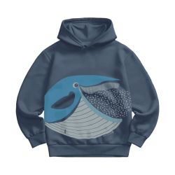 Sweat à capuche "BALEINE" – Coton bio