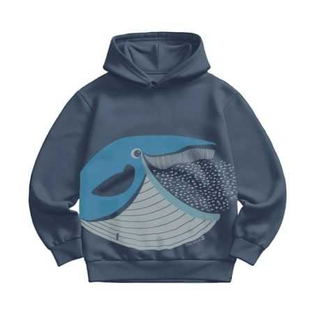 Sweat à capuche "BALEINE" – Coton bio