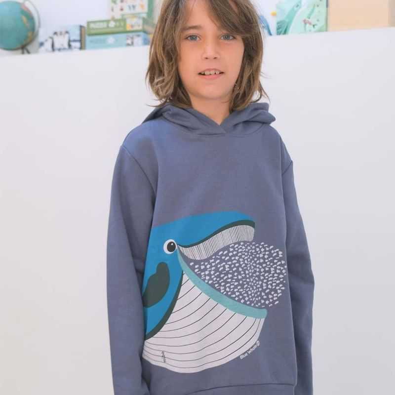 Sweat à capuche "BALEINE" - Coton bio