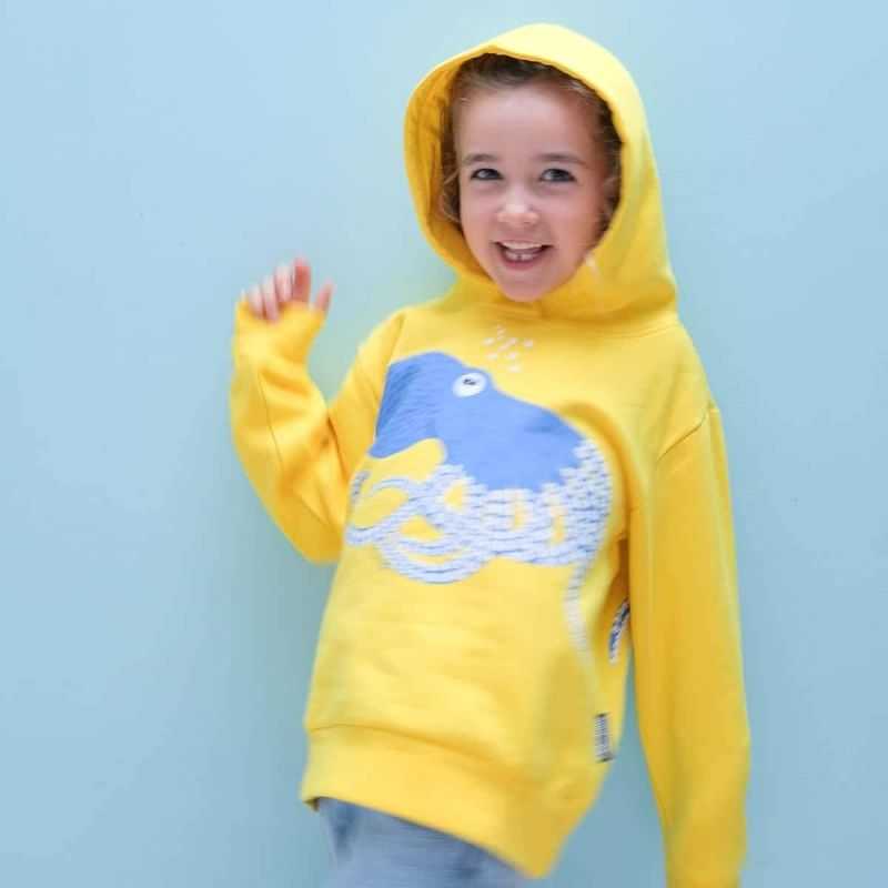 Sweat à capuche "POULPE" - Coton bio