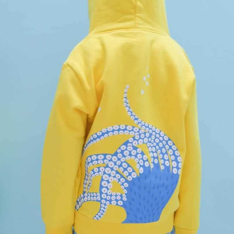 Sweat à capuche "POULPE" - Coton bio