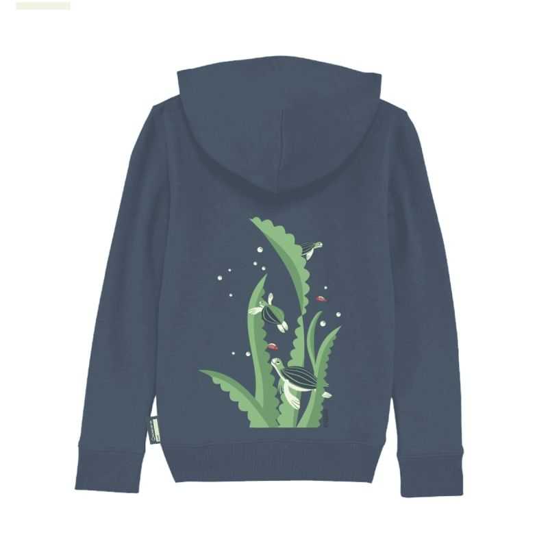 Sweat à capuche "TORTUE" - Coton bio