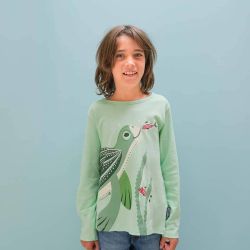 T-shirt manches longues "TORTUE" - 100% Coton bio