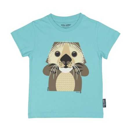 T-shirt manches courtes "LOUTRE" - 100% Coton bio