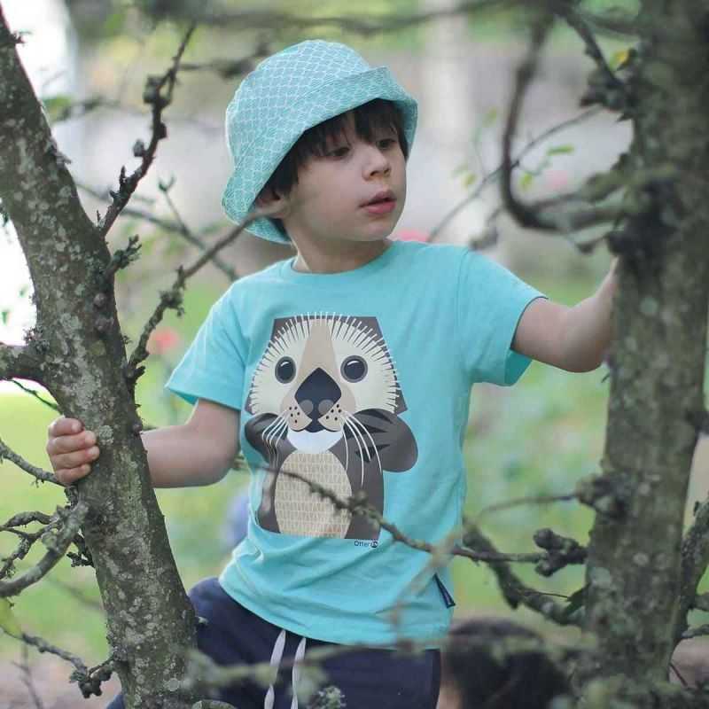 T-shirt manches courtes "LOUTRE" - 100% Coton bio