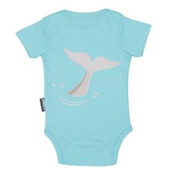Body bébé manches courtes "DAUPHIN" - 100% coton bio