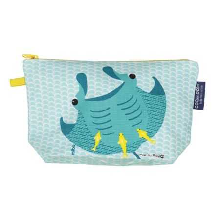 Trousse à soufflet enfant "RAIE MANTA" - 100% Coton bio