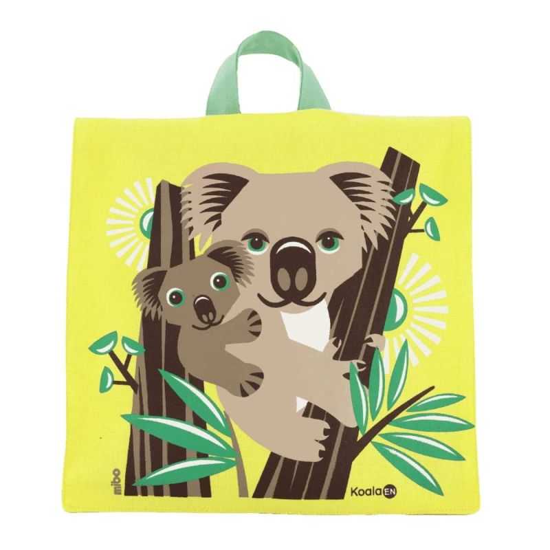Sac à dos "KOALA" jaune - 100% Coton bio GOTS