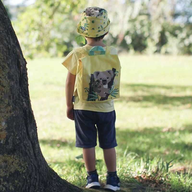 Sac à dos "KOALA" jaune - 100% Coton bio GOTS