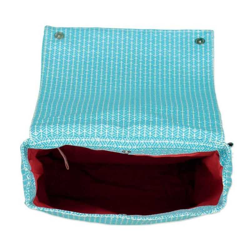 Sac à dos "TOUCAN" bleu - 100% Coton bio GOTS