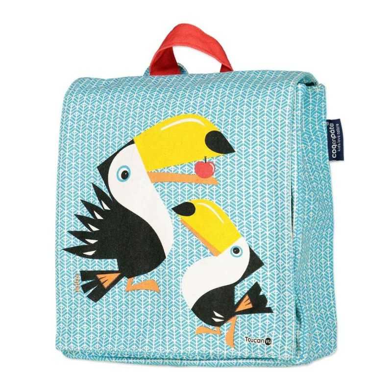Sac à dos "TOUCAN" bleu - 100% Coton bio GOTS