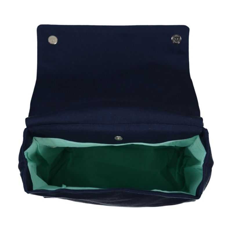 Sac à dos "BALEINE" bleu - 100% Coton bio GOTS