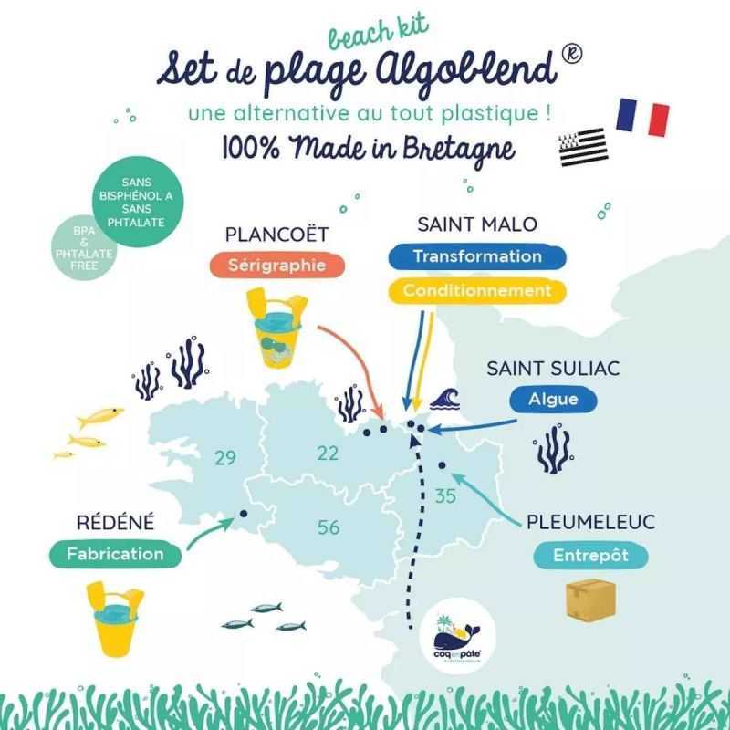 Set de plage enfant "ORQUE" en Algoblend® - Fabriqué en France