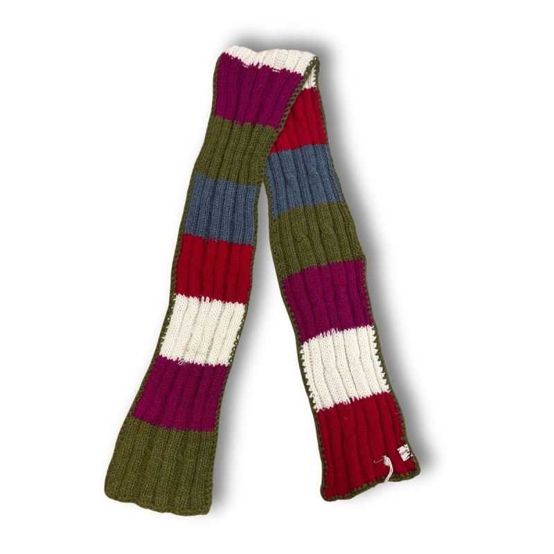 Écharpe artisanale multicolore - 100% Laine