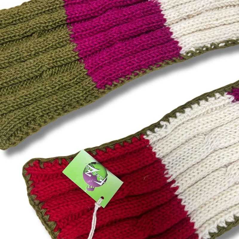 Écharpe artisanale multicolore - 100% Laine