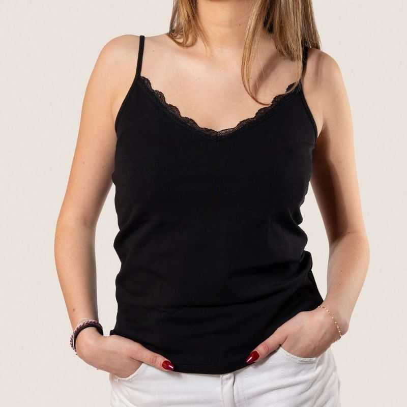 Débardeur femme à fines bretelles - Coton bio