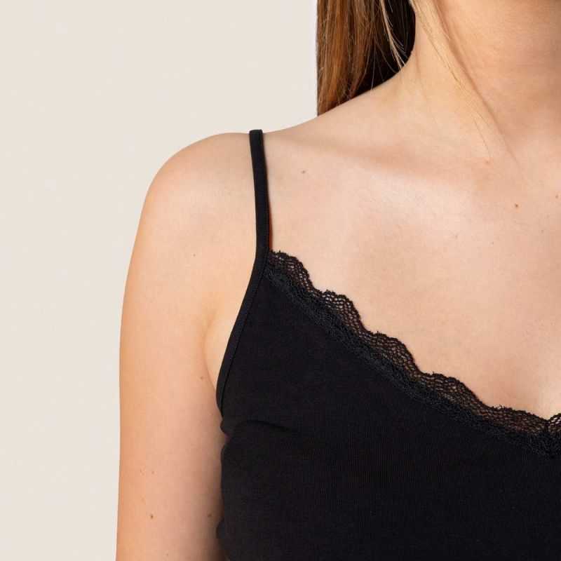 Débardeur femme à fines bretelles - Coton bio