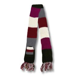Écharpe artisanale multicolore - 100% Laine