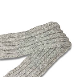 Écharpe artisanale gris chiné - 100% Laine