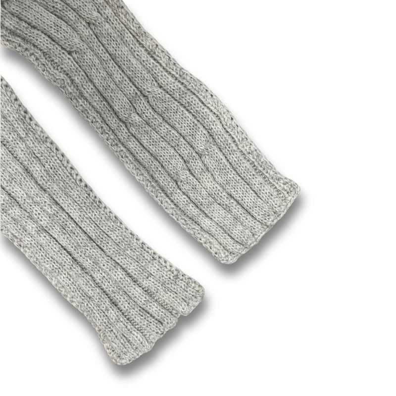 Écharpe artisanale gris chiné - 100% Laine