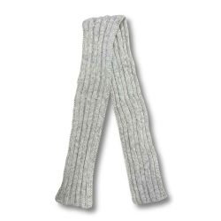 Écharpe artisanale crème - 100% Laine