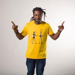 T-shirt "HAUT LES MAINS" manches courtes, 100% coton bio