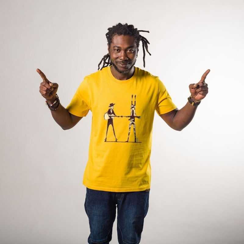 T-shirt "HAUT LES MAINS" manches courtes, 100% coton bio