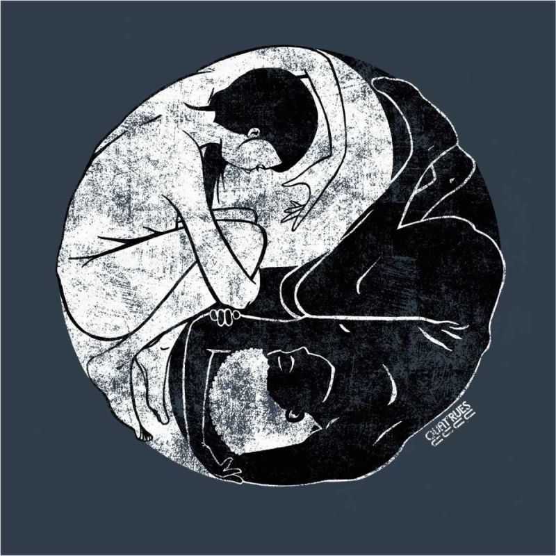 T-shirt "YIN & YANG" manches courtes, 100% coton bio