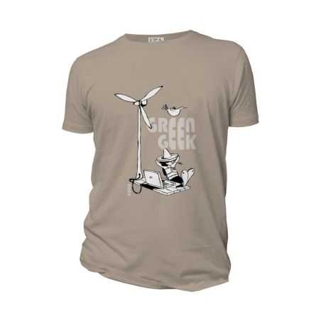 T-shirt "GREEN GEEK" manches courtes, 100% coton bio
