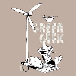 T-shirt "GREEN GEEK" manches courtes, 100% coton bio