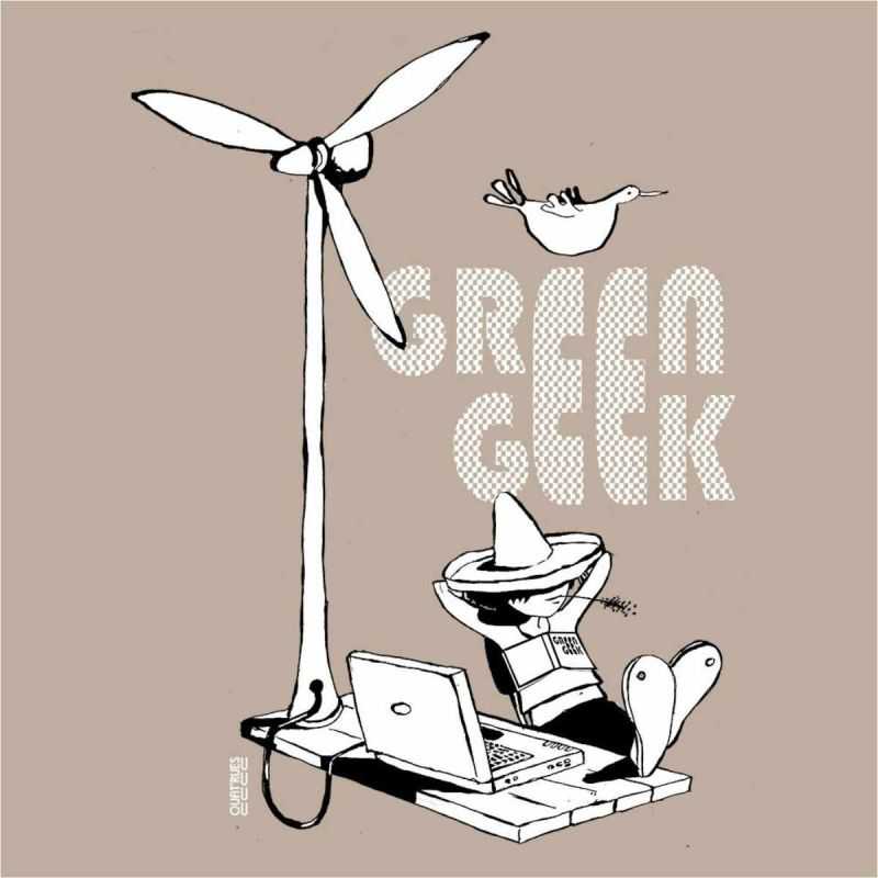 T-shirt "GREEN GEEK" manches courtes, 100% coton bio