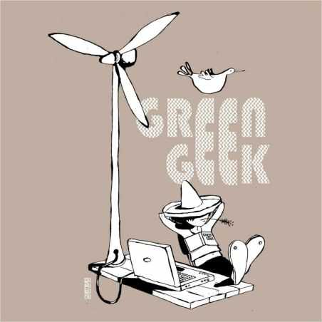 T-shirt "GREEN GEEK" manches courtes, 100% coton bio