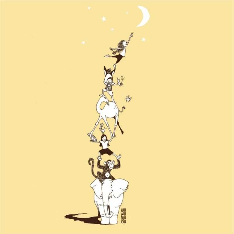 T-shirt "DÉCROCHER LA LUNE" col rond, coupe féminine, 100% Coton bio