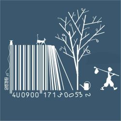 Sweat "CODE BAR(B)RE" à capuche, 100% coton bio