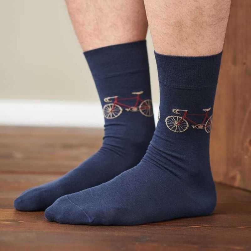 Lot de 2 paires de chaussettes "FALK" imprimé vélo - Coton bio