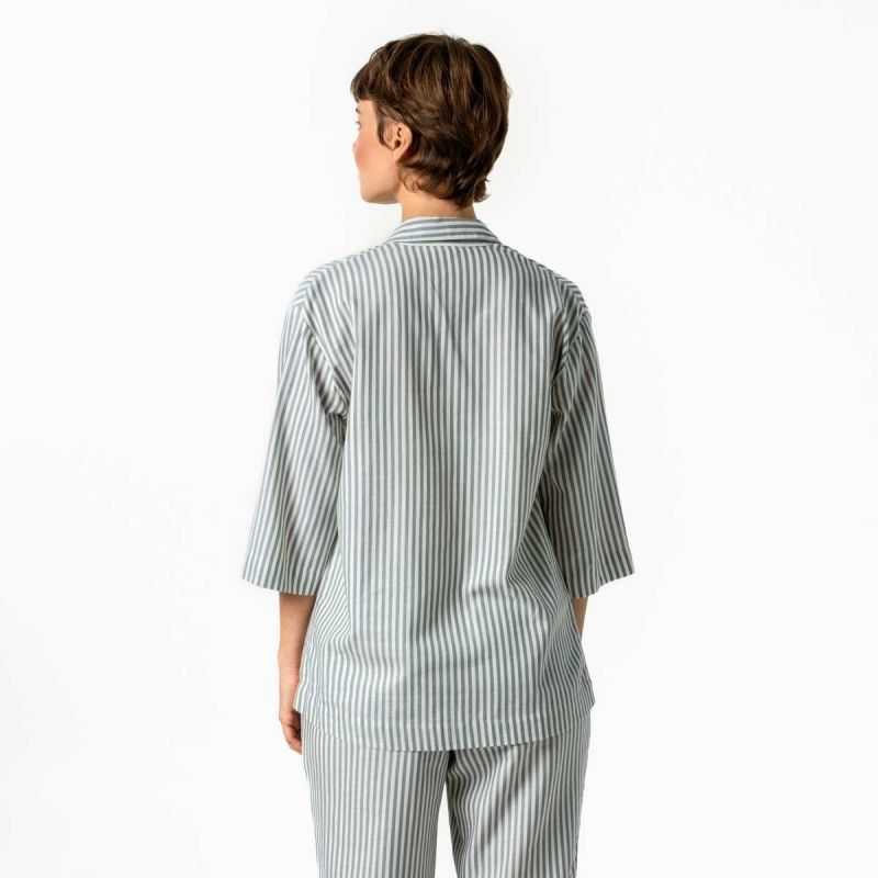 Ensemble de pyjama "TRACEE" à rayures classiques - 100% Coton bio