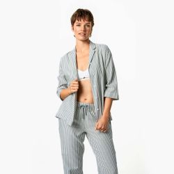 Ensemble de pyjama "TRACEE" à rayures classiques - 100% Coton bio