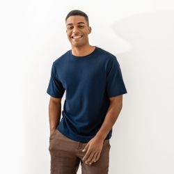 T-shirt épais "AIDEN" en jersey interlock - 100% Coton bio