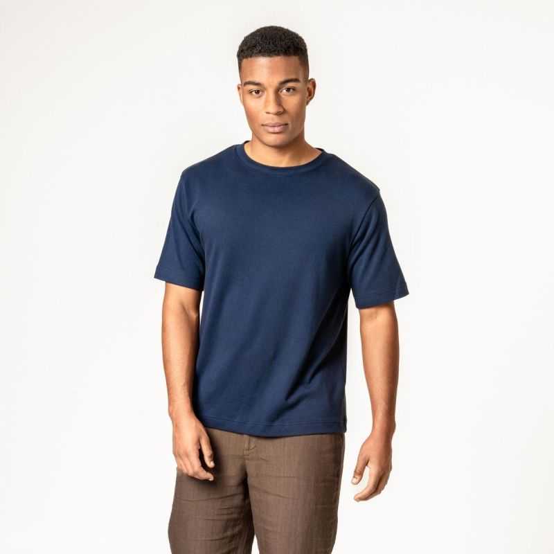 T-shirt épais "AIDEN" en jersey interlock - 100% Coton bio