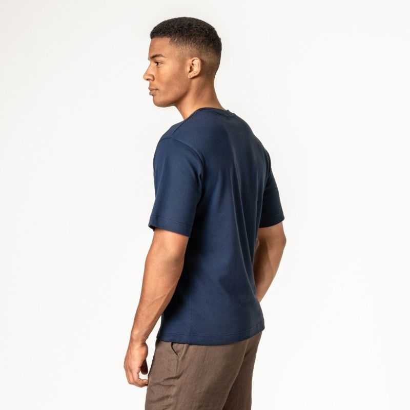 T-shirt épais "AIDEN" en jersey interlock - 100% Coton bio
