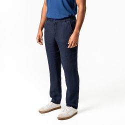 Pantalon "AYKE" coupe droite et légère - 100% lin
