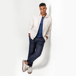 Pantalon "AYKE" coupe droite et légère - 100% lin