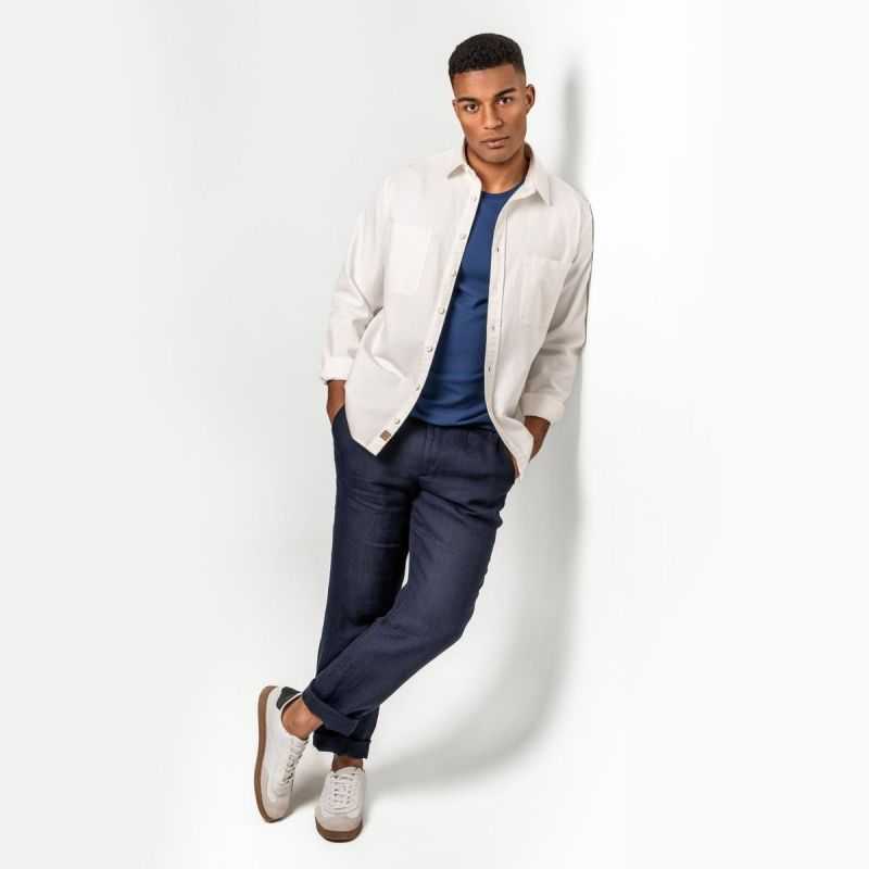 Pantalon "AYKE" coupe droite et légère - 100% lin